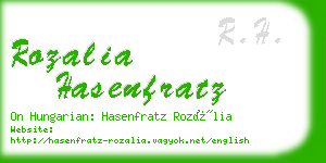 rozalia hasenfratz business card